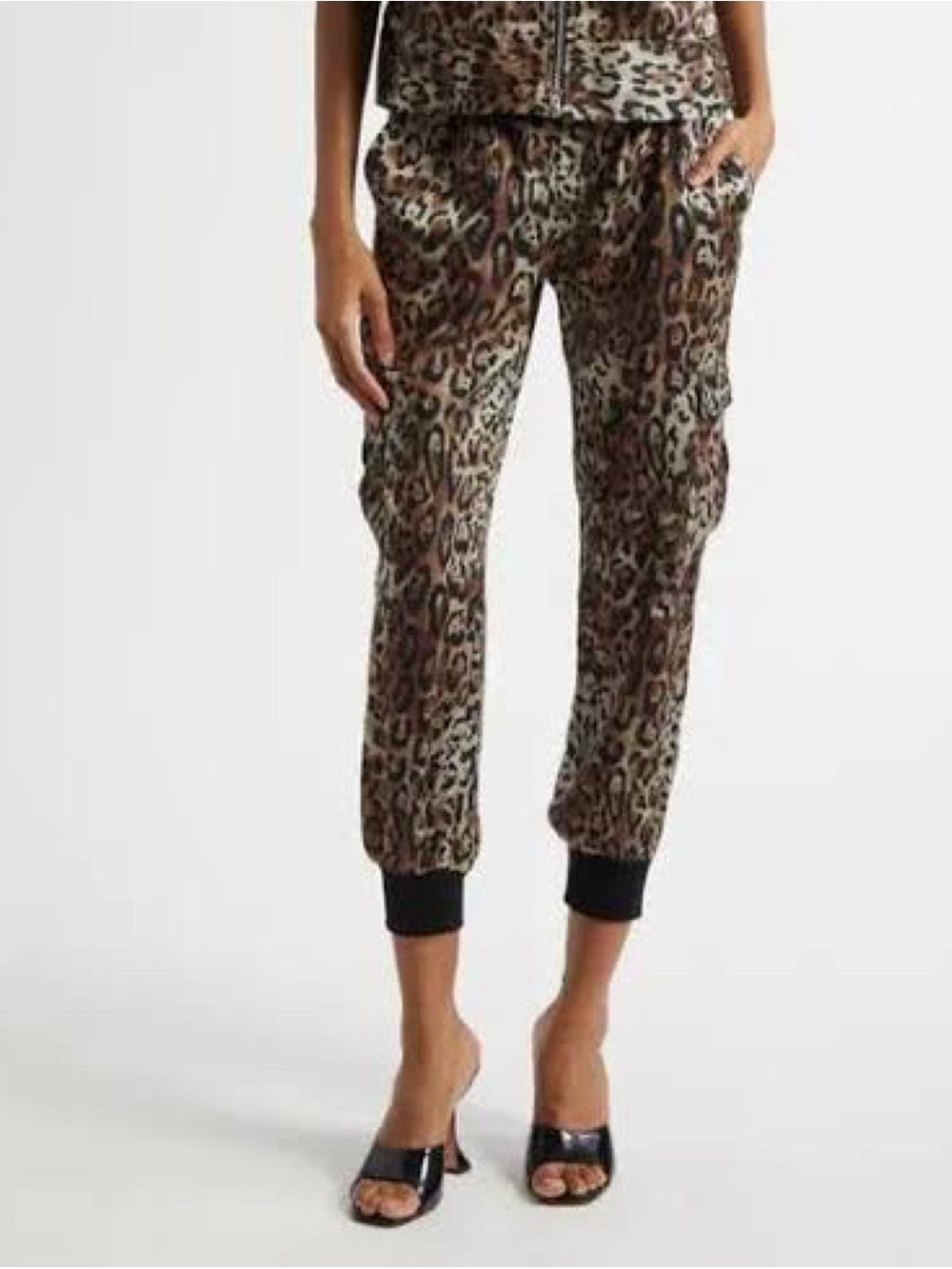 Cinq a Sept Giles Leopard Print Joggers